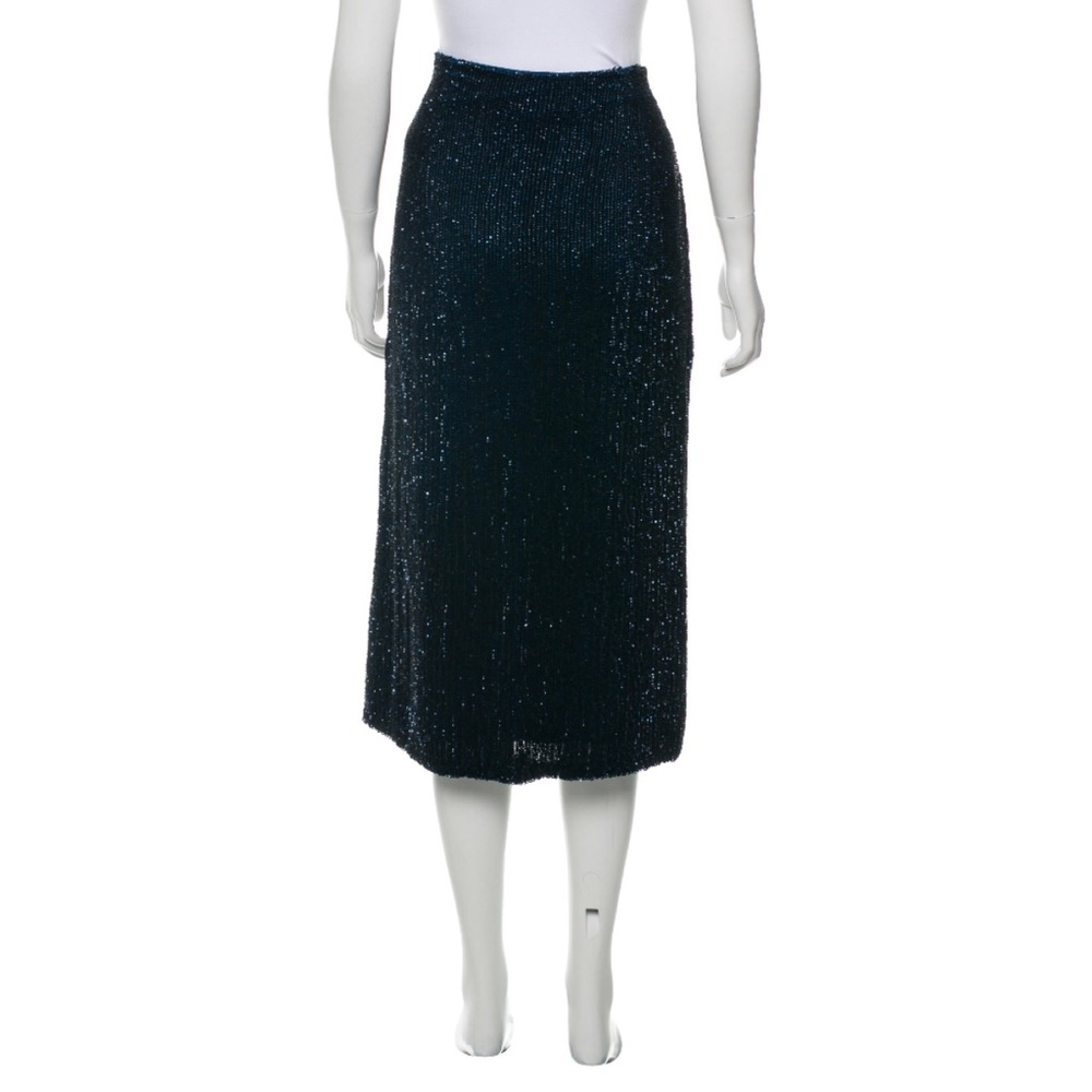 NWT Retrofete Veronica Navy Sequin Skirt M - Picture 5 of 7